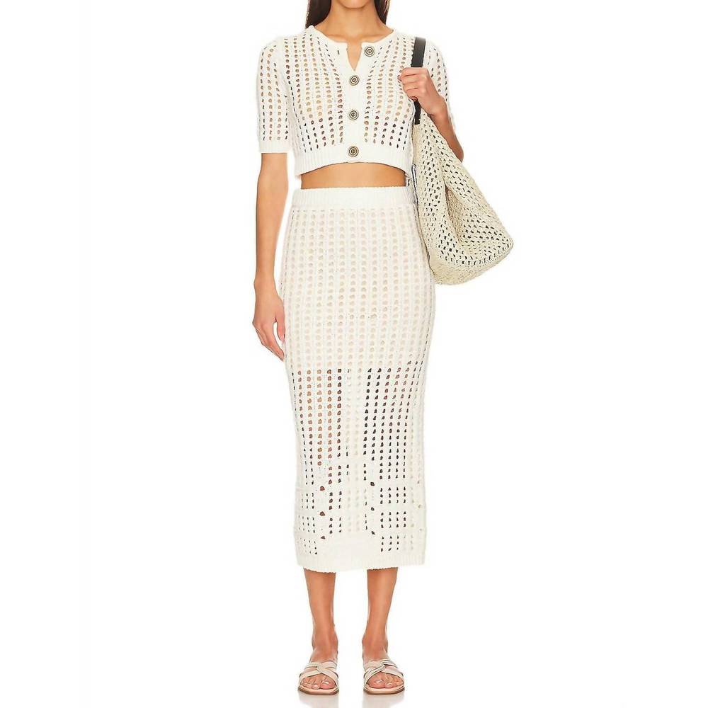 NEW 525 AMERICA christina skirt in chalk